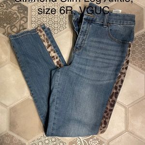 Chico’s Animal Print Side Embellished Jeans